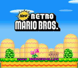 New Retro Mario Bros Title Screen